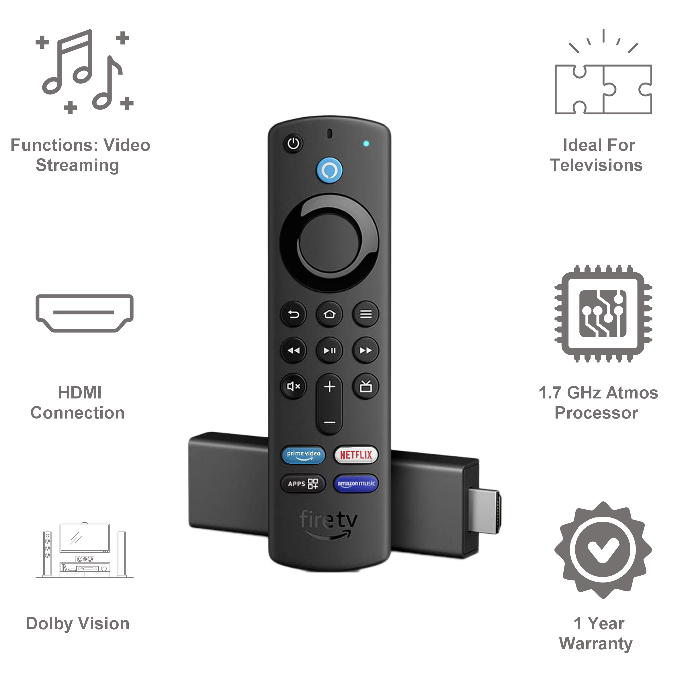 Buy Amazon Fire TV Stick 4K with Alexa Voice Remote 3rd Gen (Dolby 